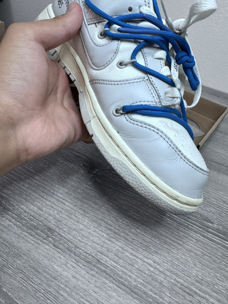 Size 7.5 - Nike Dunk Low Off White Lot 10 DM1602-112 OG Retro Clean Preowned