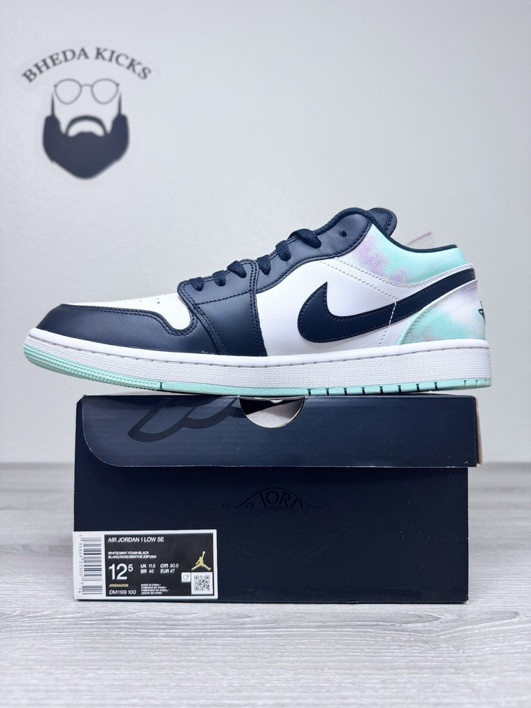Size 12.5 - Air Jordan 1 SE Low Tie Dye DM1199-100 Auhthentic Og NEW DS