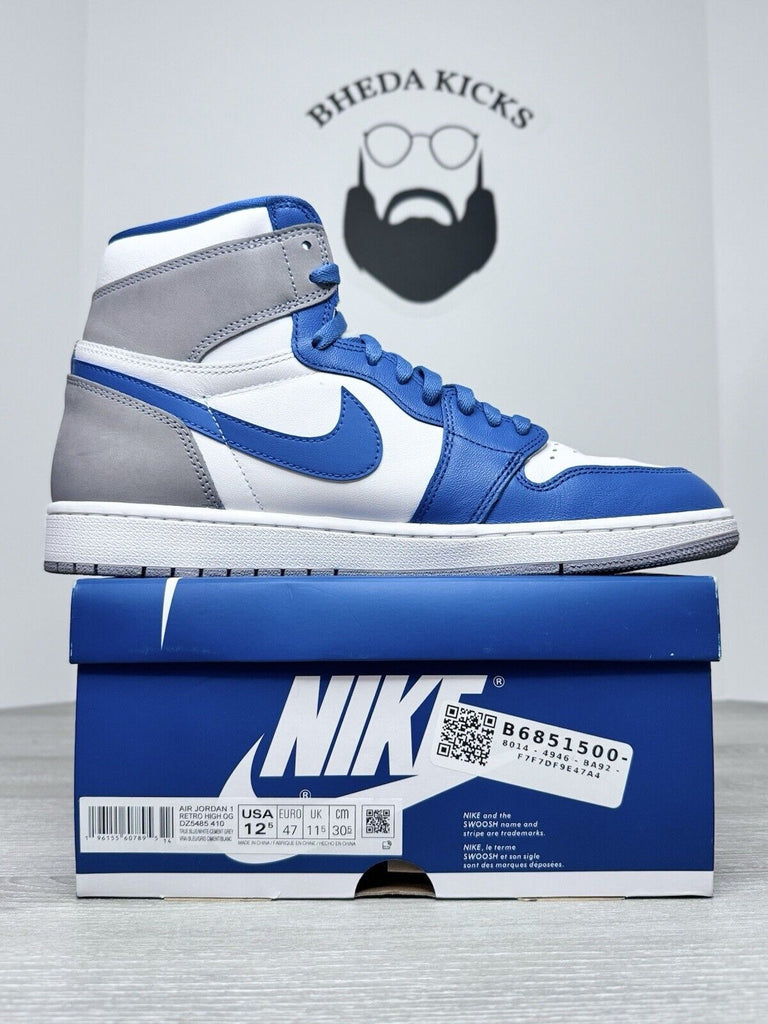 Size 12.5 - Nike Air Jordan 1 High Retro OG True Blue Basketball DZ5485-410