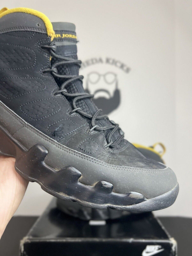 Nike Air Jordan 9 Dark Charcoal University Gold size 11.5 CT8019-070 OG IX Clean