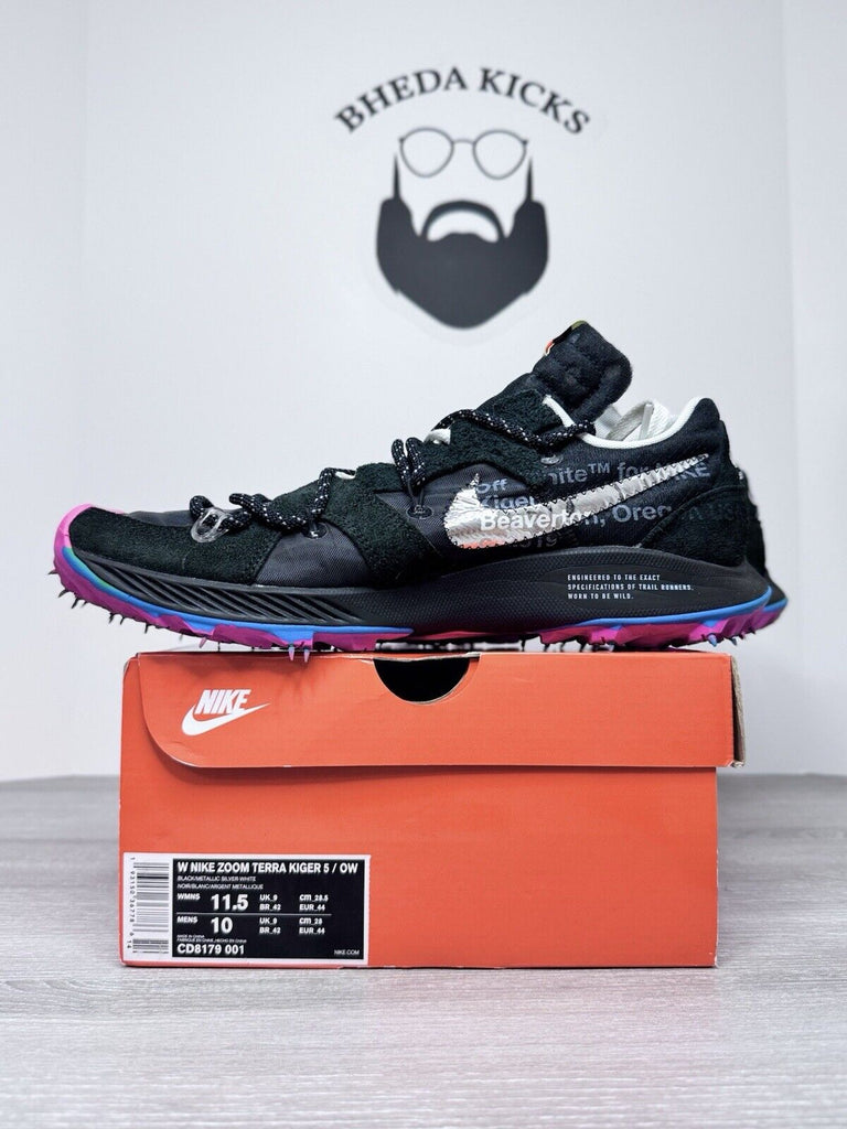 Size 11.5W/10M - Nike Zoom Terra Kiger 5 Off-White Black Preowned CLEAN