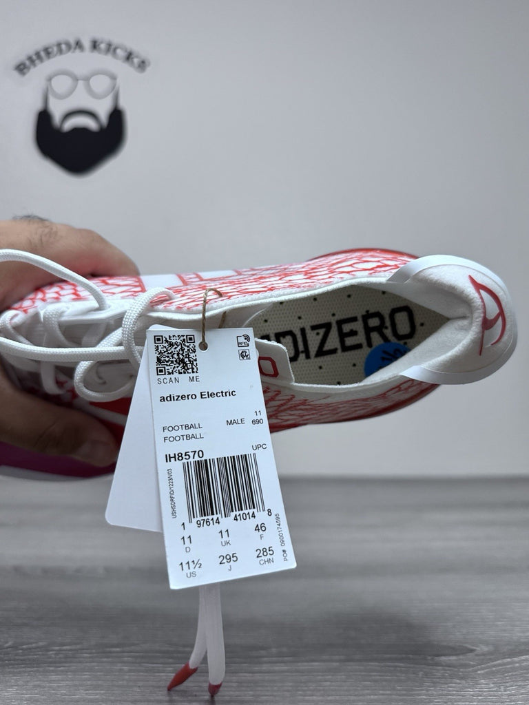 Size 11.5 - Adidas Adizero Electric Orange White Football Cleats IH8570 New