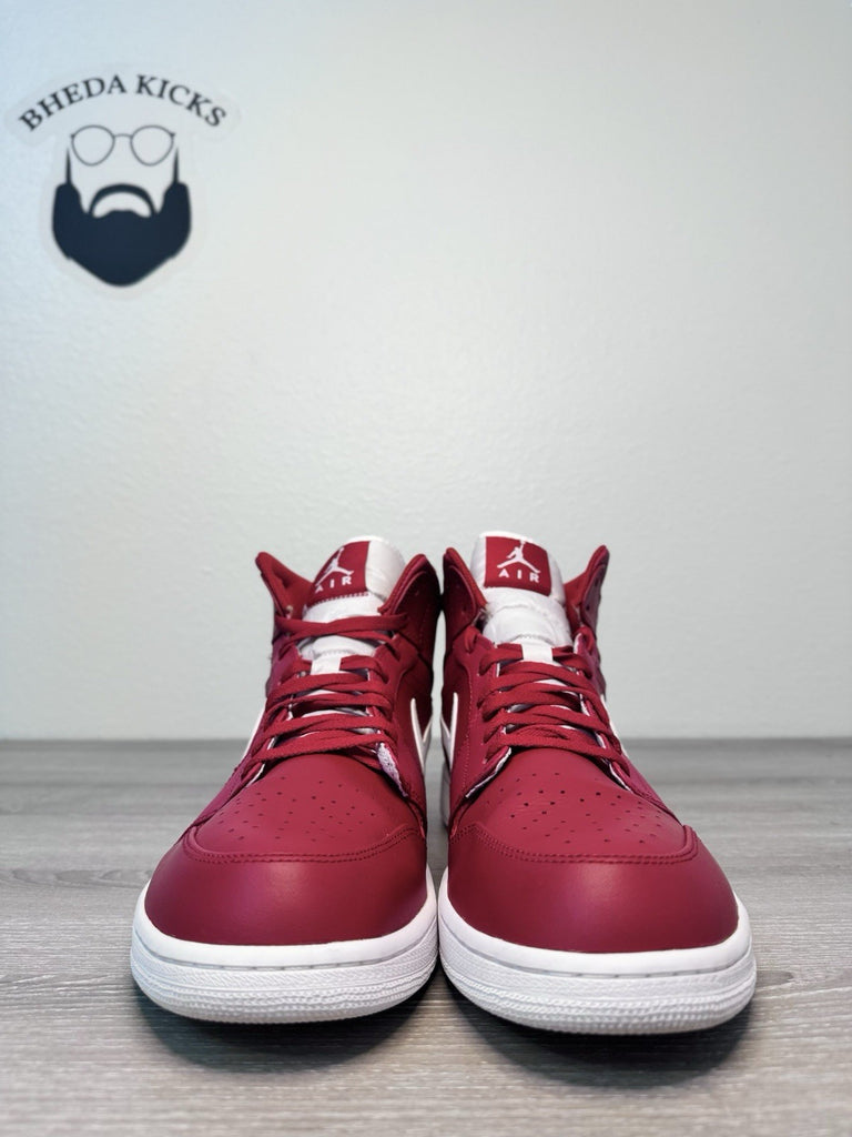 Size 16 - Nike Air Jordan 1 Mid Gym Red 2.0 Mens 554724-600 Preowned Og