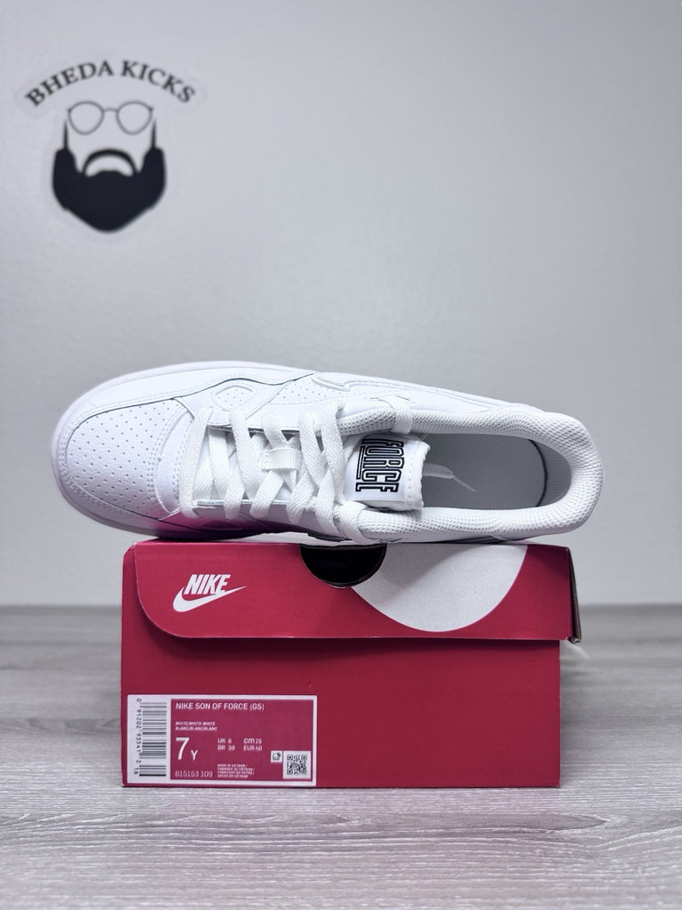 Size 7y - Nike Son of Force GS (White) 615153-109 Youth Brand New