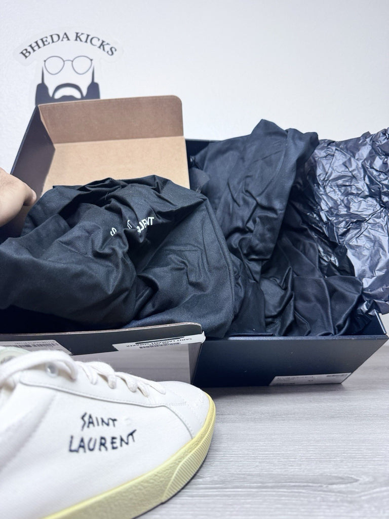 Size 43 EU / 10 US - Saint Laurent Court Canvas Signature Sneaker Preowned