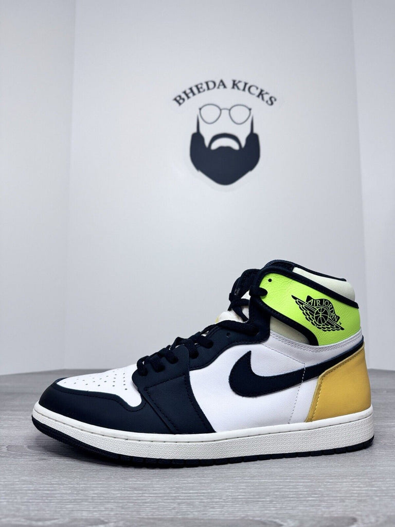 Size 14 - Nike Air Jordan 1 Retro High OG Volt Gold Men’s 555088-118 Preowned