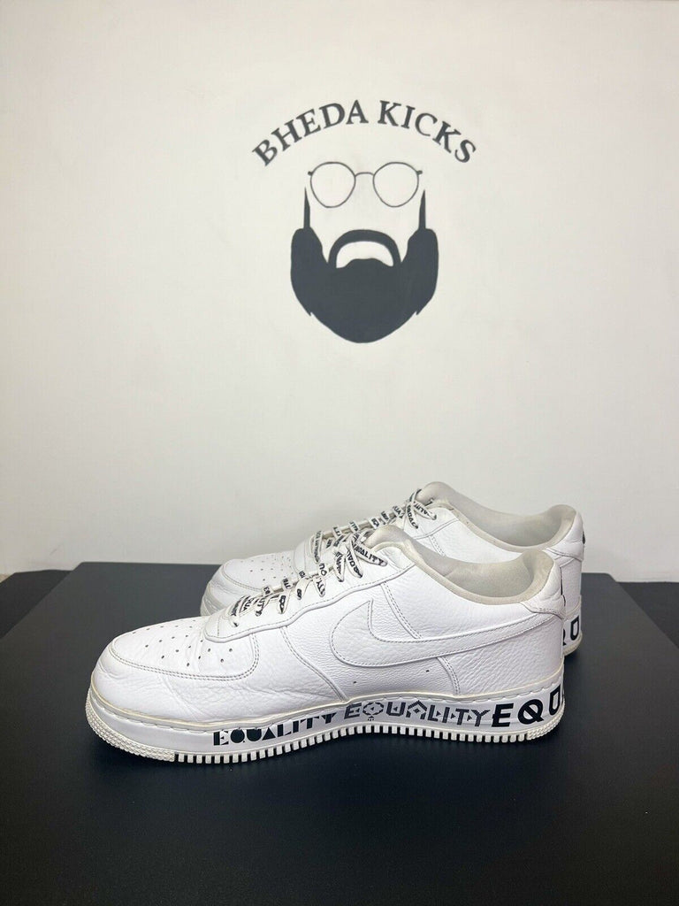 Nike Air Force 1 Low CMFT "Equality" White Black AQ2118-100 Rare Men's Size 15