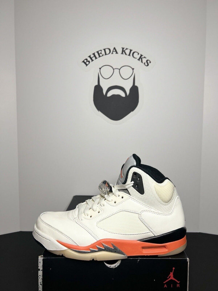 Nike Air Jordan 5 Shattered Backboard DC1060-100 OG Retro White Orange Size 9.5