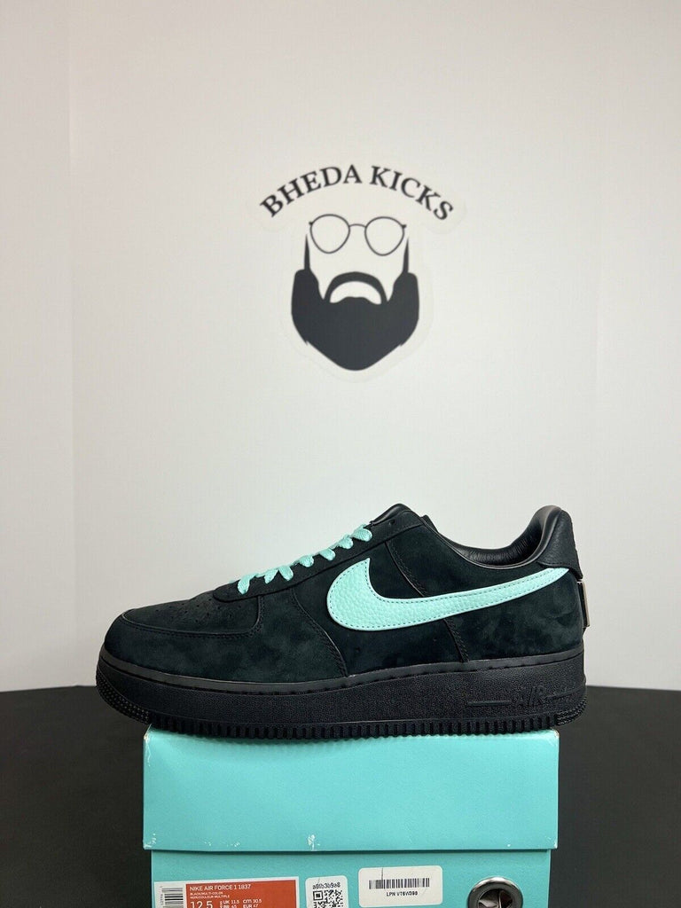 Nike Air Force 1 Low x Tiffany & Co. 1837 DZ1382-001 Black Teal Men’s Size 12.5