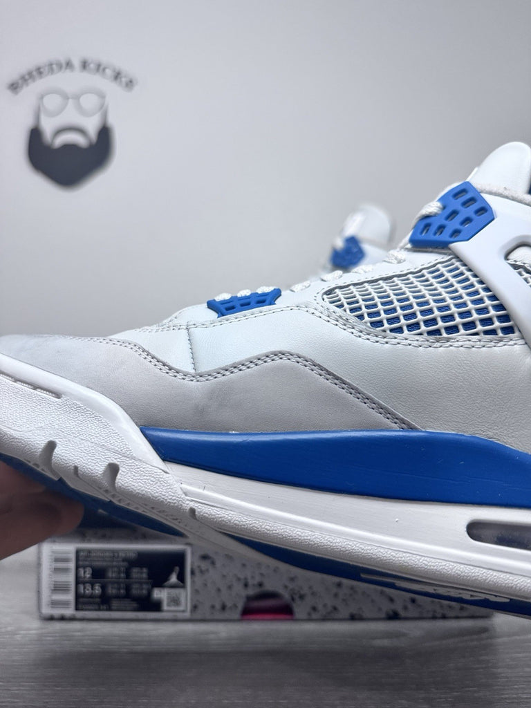 Size 12 - Nike Air Jordan 4 Retro Shoes Preowned Military Blue FV5029-141