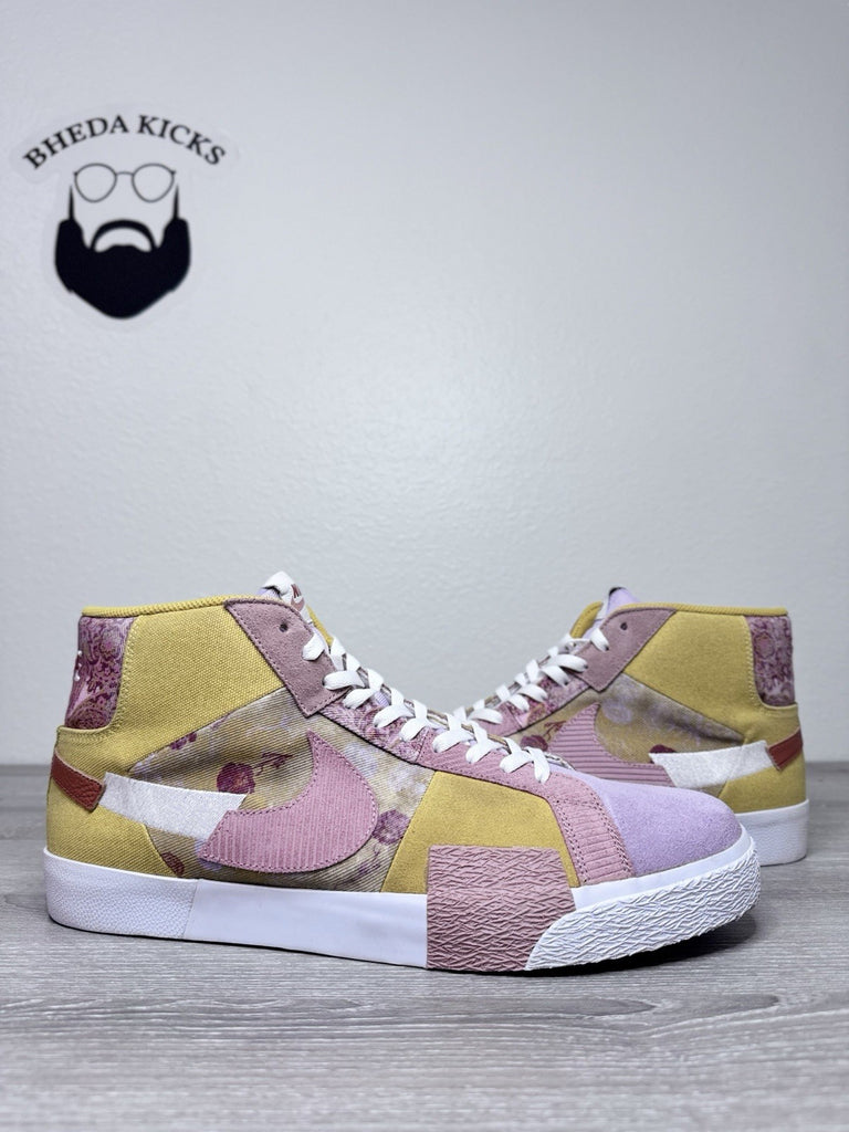 Size 15 - Nike SB Zoom Blazer Mid Premium Paisley Sanded Gold 2022 DM0859-700
