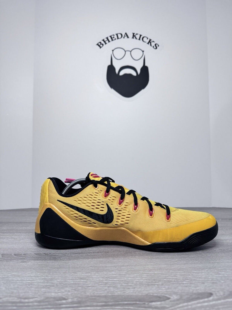 Size 13 - Nike Kobe IX 9 EM Bruce Lee Gold 2014 646701-700 Preowned Authentic