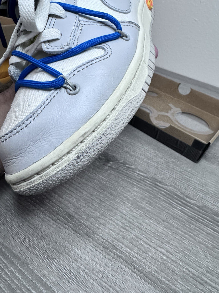 Size 7.5 - Nike Dunk Low Off White Lot 10 DM1602-112 OG Retro Clean Preowned