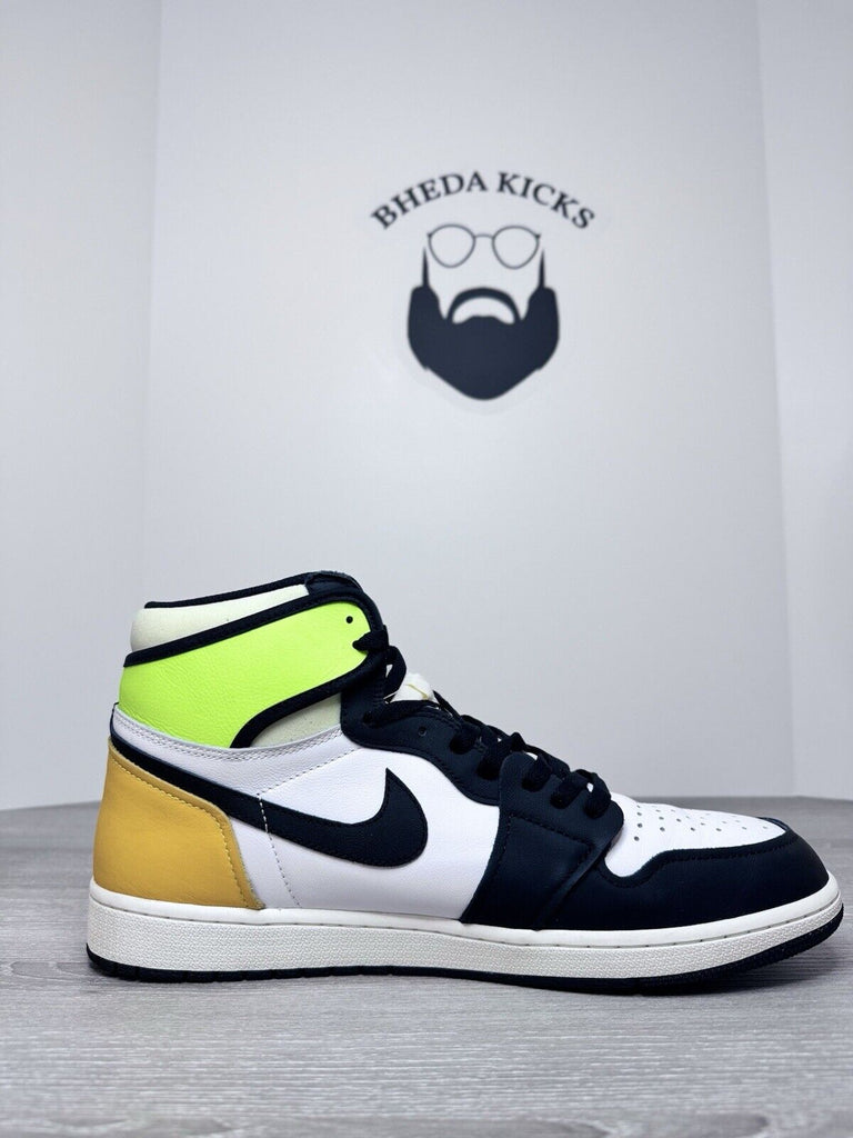 Size 14 - Nike Air Jordan 1 Retro High OG Volt Gold Men’s 555088-118 Preowned