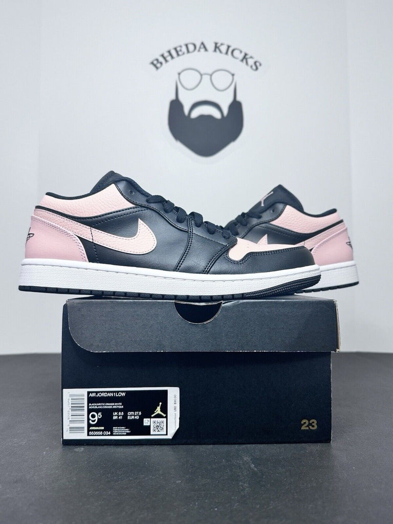 Size 9.5 - Nike Air Jordan 1 Low Crimson Tint Black 553558 034 Men's Og