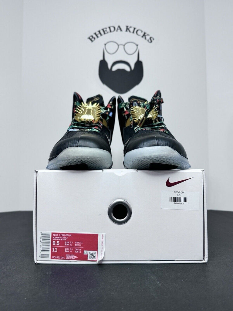 NEW Nike LeBron 9 2022 Watch The Throne DO9353-001 Black Gold OG Men’s Size 9.5