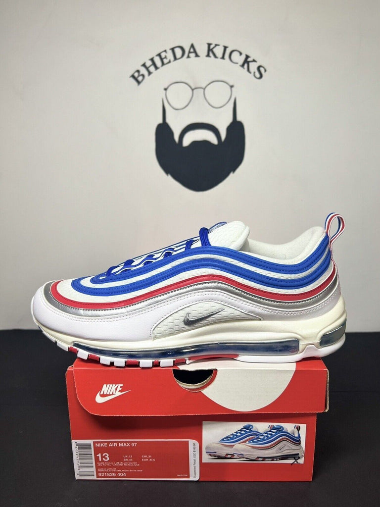 Nike Air Max 97 All Star Jersey White Blue Red Shoe Men's Size 13 921826-404 Og