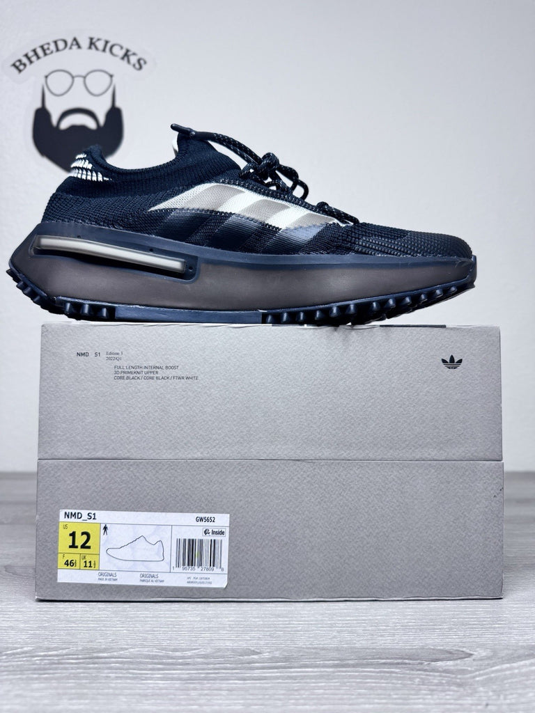 Size 12 - Adidas NMD_S1 Primeknit Core Black Men’s Special Box GW5652 Preowned