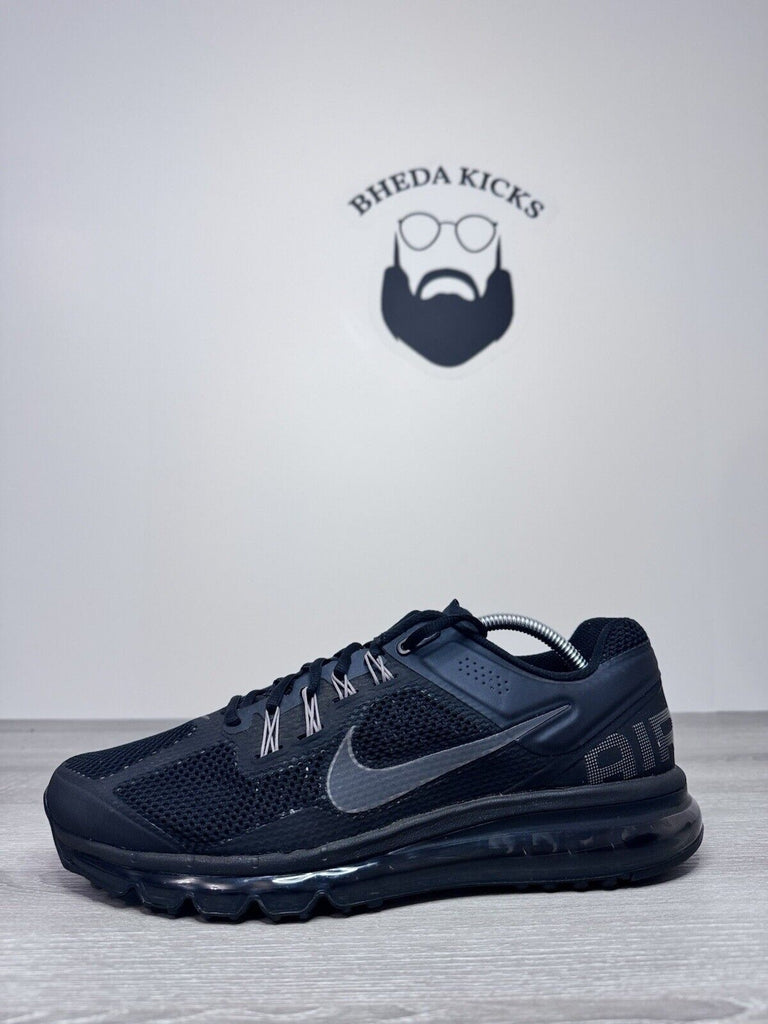 Size 13 - Nike Air Max  2013 Triple Black Shoes 554886-001 Mens Preowned