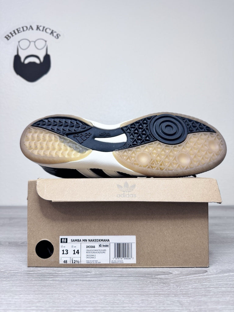 Size 13 - Adidas Samba MN Naked x Maha Core Black White IH3566 Shoes Sneakers