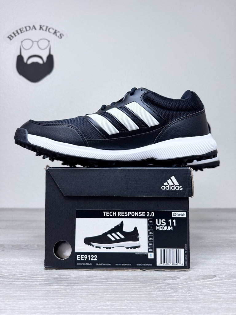 Size 11 - Men’s Adidas Tech Response 2.0 Black Soft Spike Golf Shoes EE9122 NEW