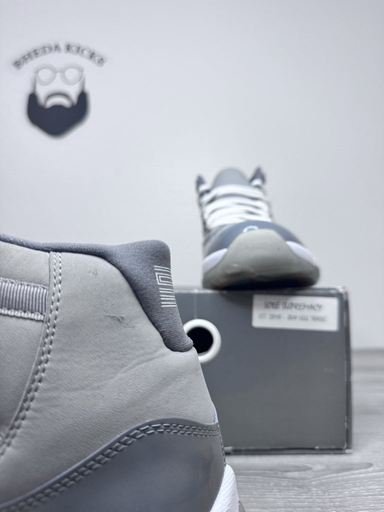 Size 10 - Nike Air Jordan 11 XI Retro Cool Grey 2010 Grey White 378037-001 PADS