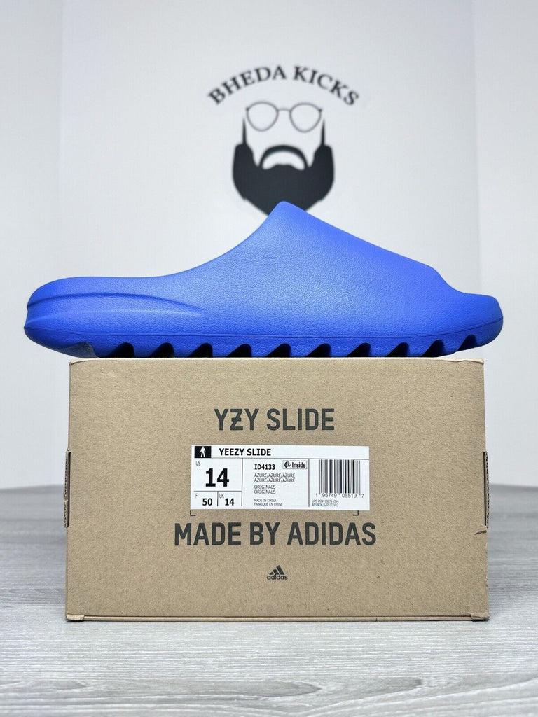 Size 14 - Adidas Yeezy Slide ID4133 "Azure Blue" NEW DS Authentic Men’s