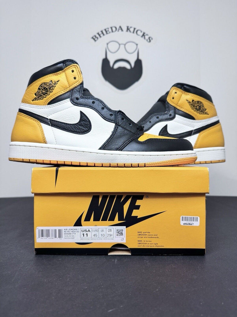 NEW DS Nike Air Jordan 1 Retro High OG Taxi Yellow Toe 555088-711 Men’s Size 11