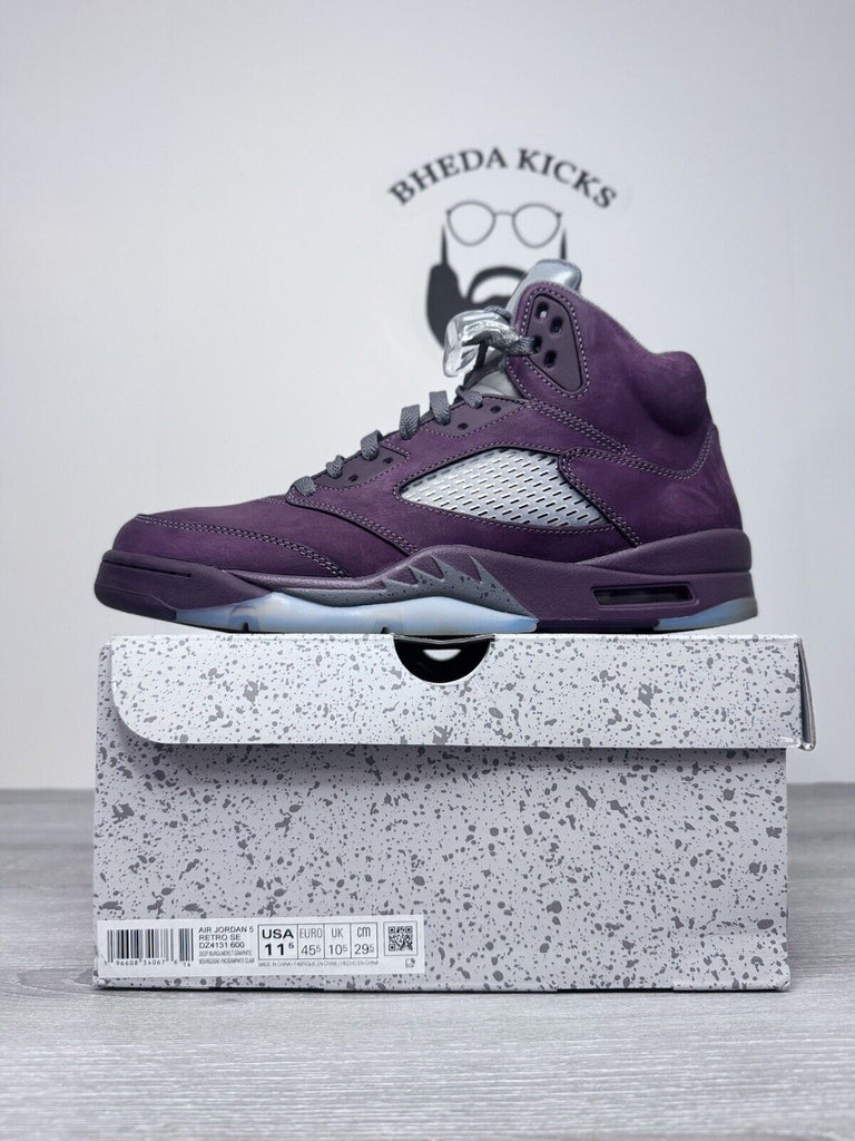 Size 11.5 - Air Jordan 5 Retro SE 2023 Burgundy Preowned DZ4131-600 Authentic