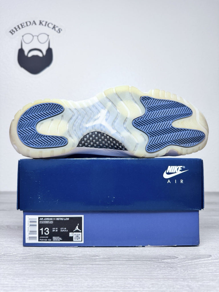 Size 13 - Nike Air Jordan 11 Retro Low White Diffused Navy Blue Men's FV5104-104