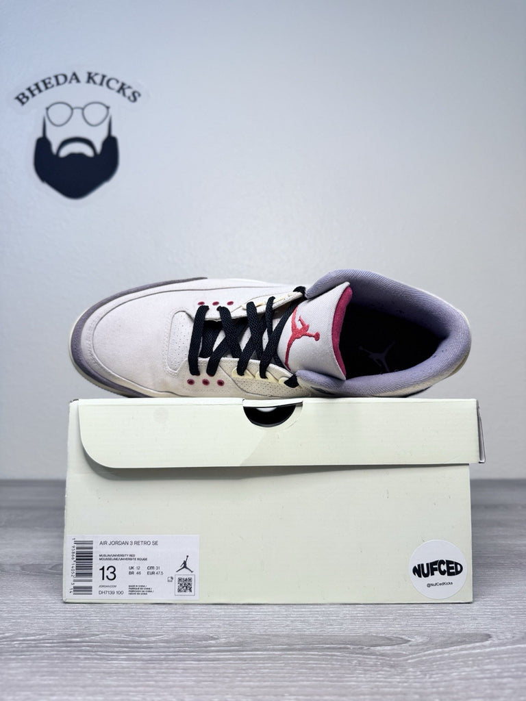 Size 13 - Air Jordan 3 Muslin (DH7139-100) Preowned Authentic Og