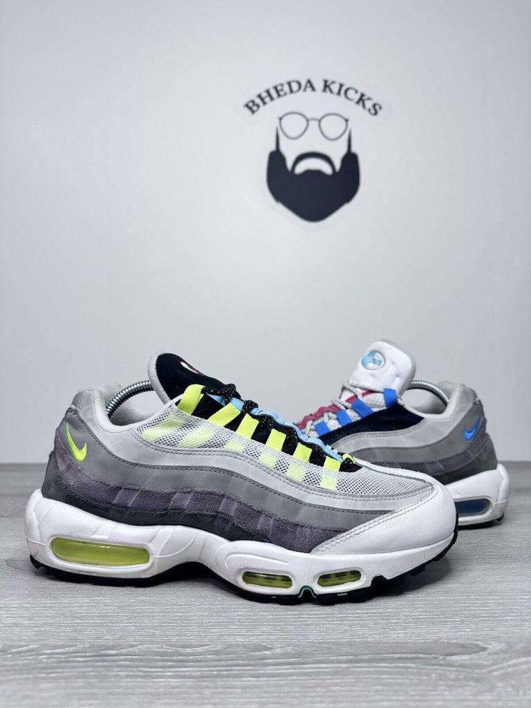 Size 10.5 - Nike Air Max 95 QS Greedy 2.0 White Grey Suede Leather (CJ0589-001)