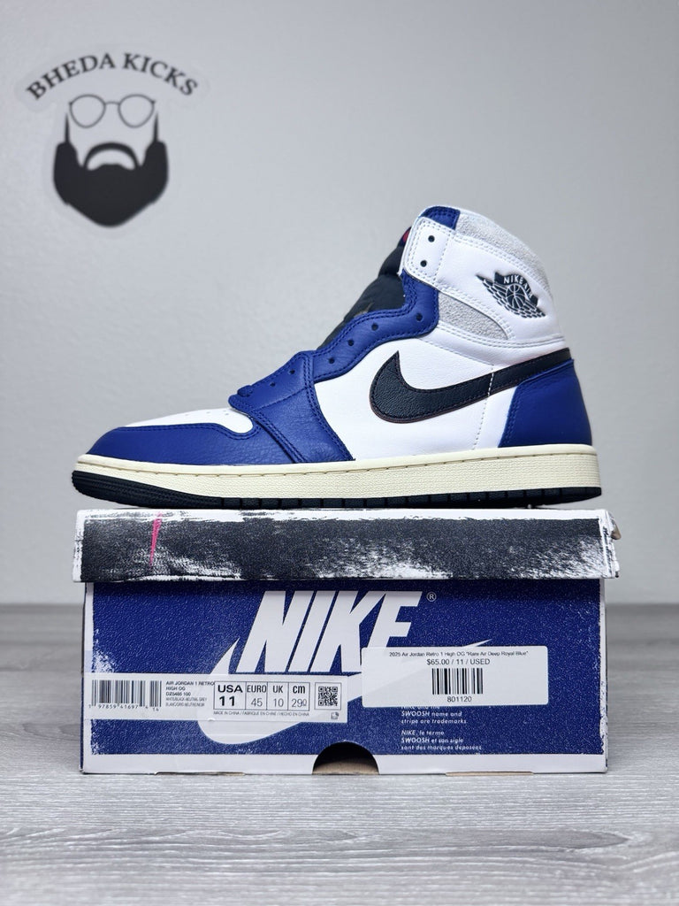 Size 11 - Air Jordan 1 Retro OG High Rare Air Deep Royal Blue DZ5485-100