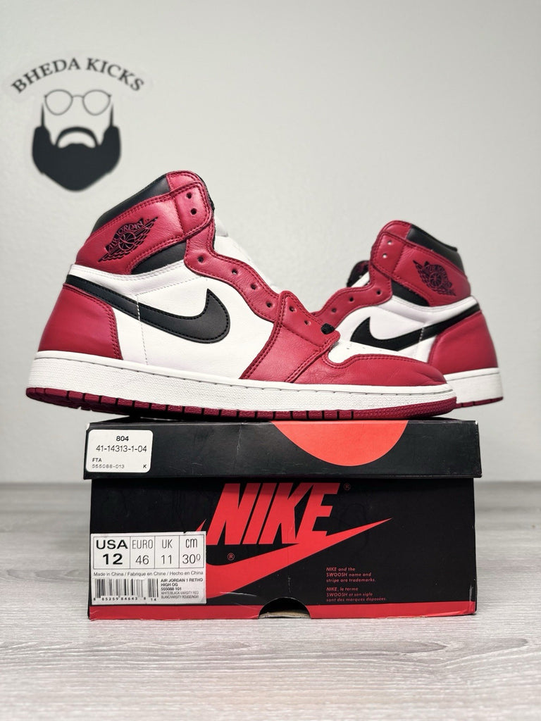 Size 12 - Air Jordan 1 Retro High OG "CHICAGO" 2015 555088-101 Preowned