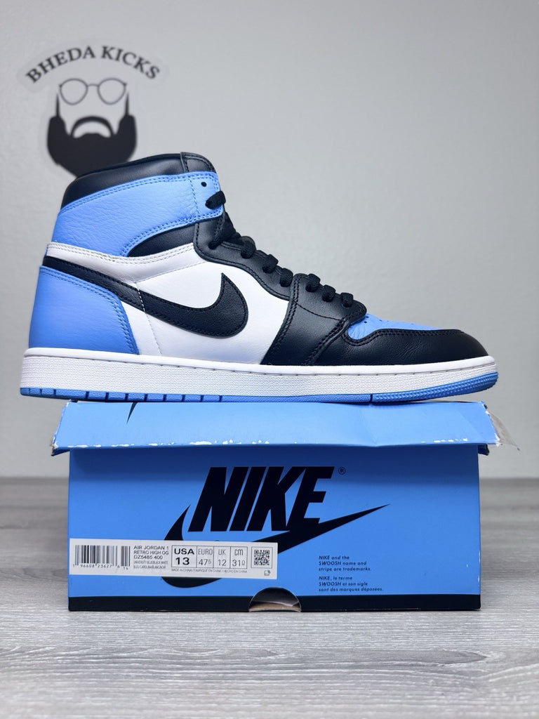 Size 13 - Nike Air Jordan 1 Retro High OG UNC Toe 2023 DZ5485-400 Preowned