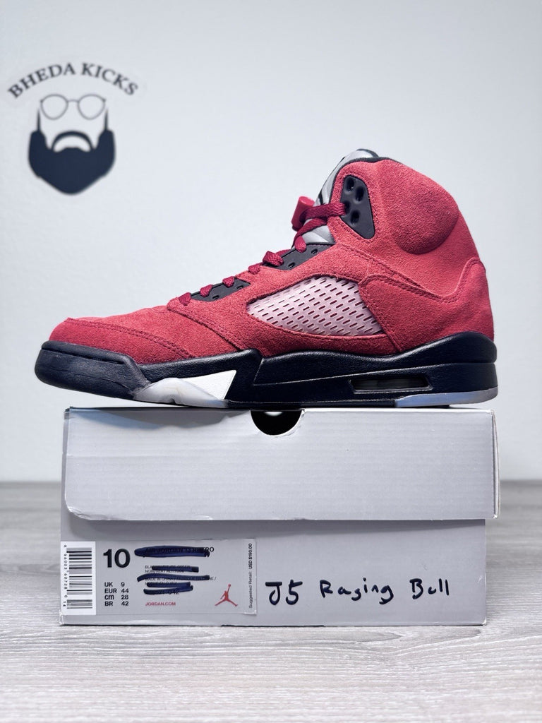 Size 10 - Nike Air Jordan 5 Retro Raging Bull 2021 DD0587-600 Men’s Preowned