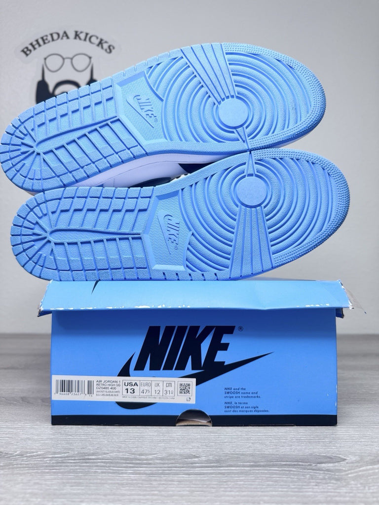 Size 13 - Nike Air Jordan 1 Retro High OG UNC Toe 2023 DZ5485-400 Preowned