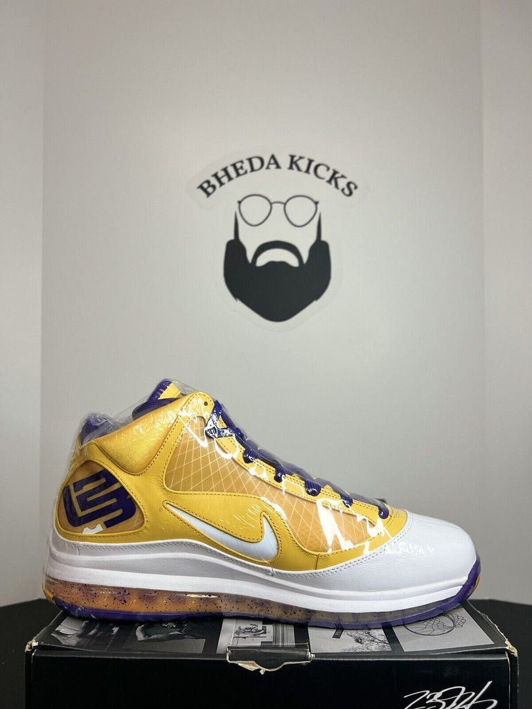 NEW DS Nike LeBron 7 VII QS Media Day 2020 CW2300-500 Purple Gold Lakers Size 13