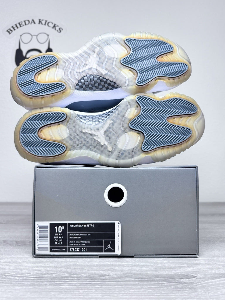 Size 10.5 - Air Jordan 11 Cool Grey 2010 Retro Mens Sneakers 378037-001 New