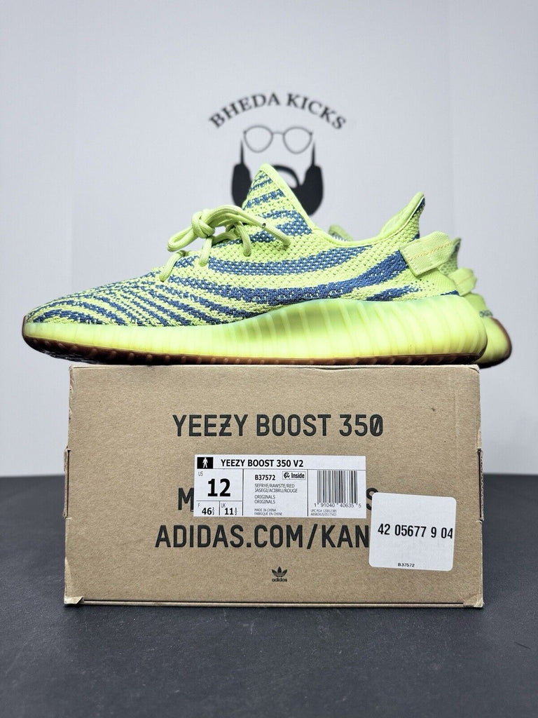 Adidas Yeezy Boost 350 V2 Semi Frozen Yellow Green B37572 Men’s Size 12