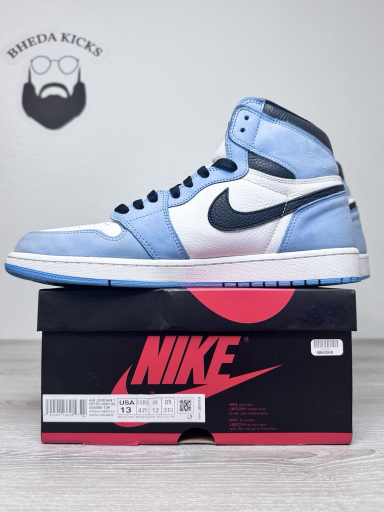 Size 13 - Jordan 1 Retro OG High University Blue 555088-134 Authentic Preowned