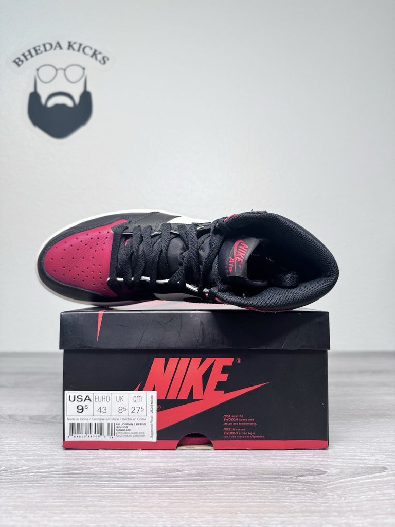 Size 9.5 - Air Jordan 1 Retro High OG Bred Toe Men's Sneakers 555088-610 Worn 1x