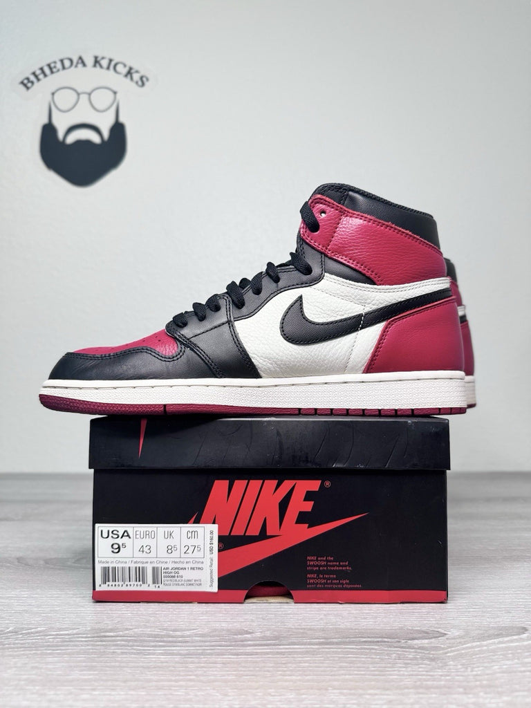 Size 9.5 - Air Jordan 1 Retro High OG Bred Toe Men's Sneakers 555088-610 Worn 1x