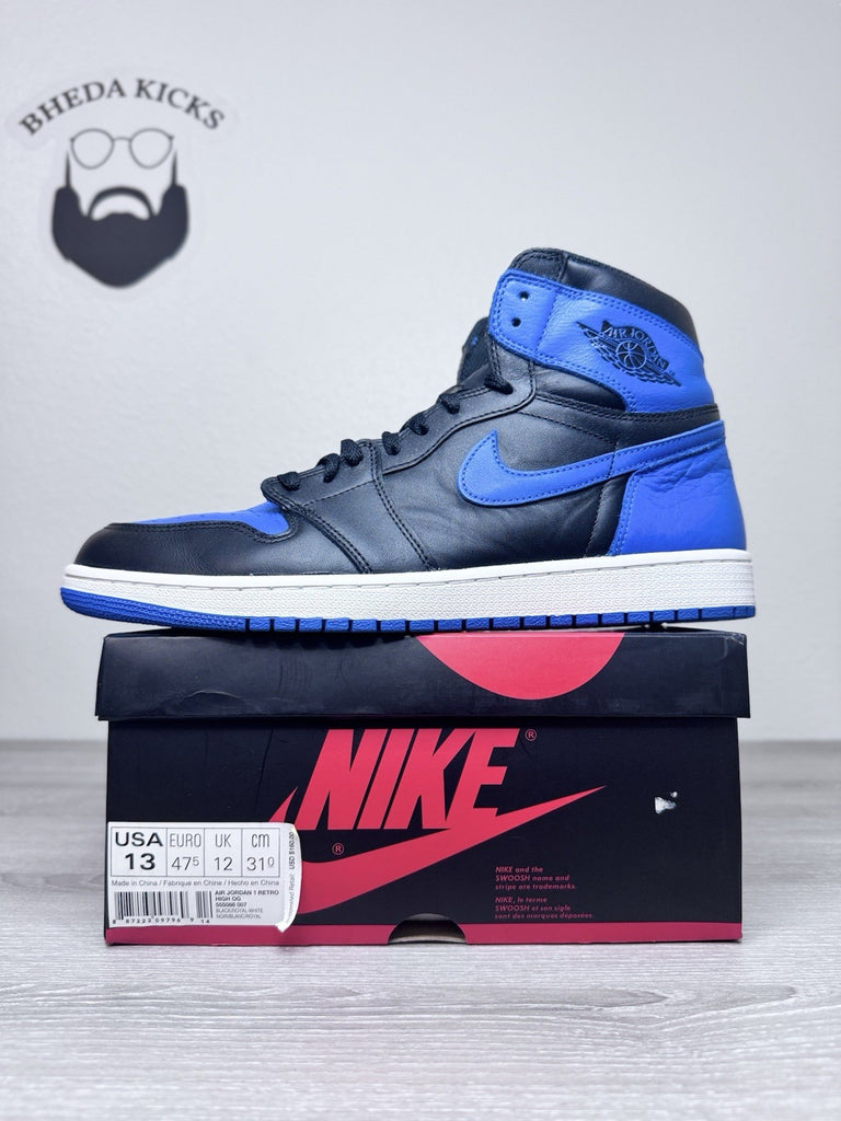 Size 13 - Nike Air Jordan 1 High OG Royal Blue Retro Men’s 555088-007 Preowned
