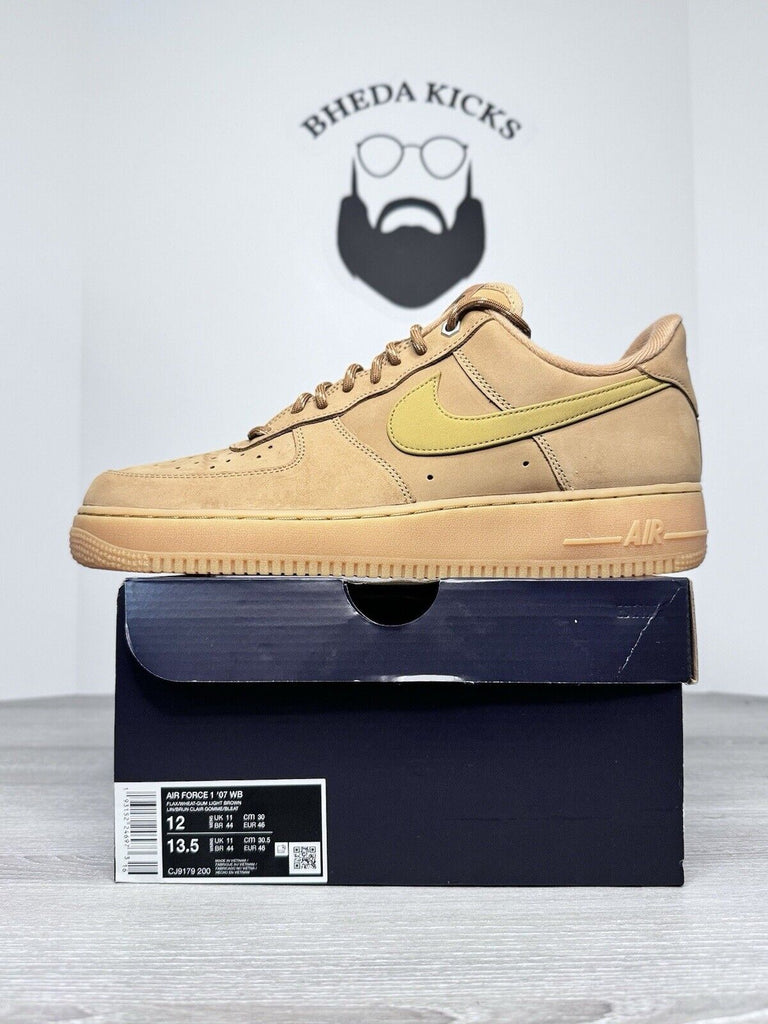 Size 12 - Nike Air Force 1 Low Flax Wheat CJ9179-200 Men's NEW DS