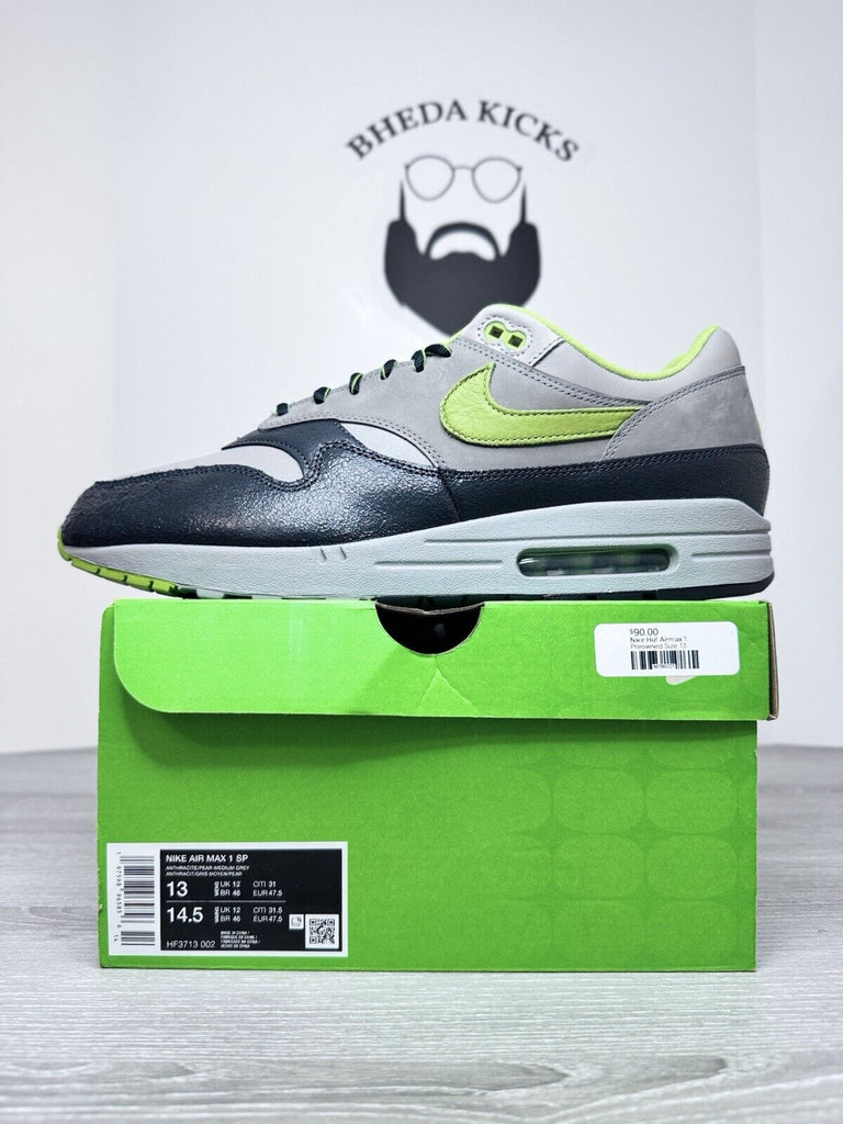 Size 13 - Nike HUF x Air Max 1 SP 2024 Green Sneakers Retro HF3713-002 Mens