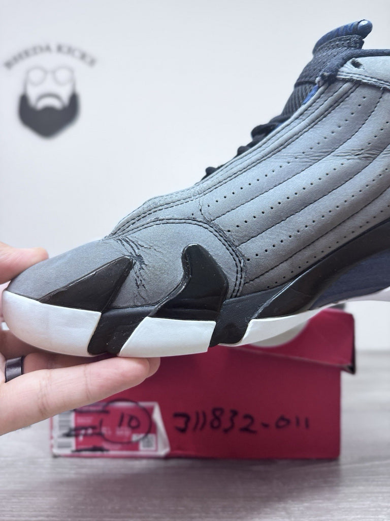 Size 10 - Nike Air Jordan 14 Retro Graphite Navy 311832-011 2011 Preowned