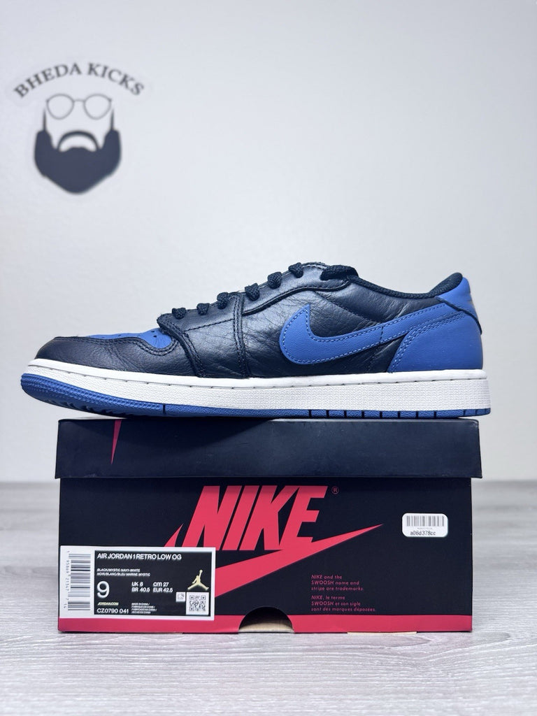 Size 9 - Nike Air Jordan 1 Low Mystic Navy CZ0790-041 Authentic Preowned