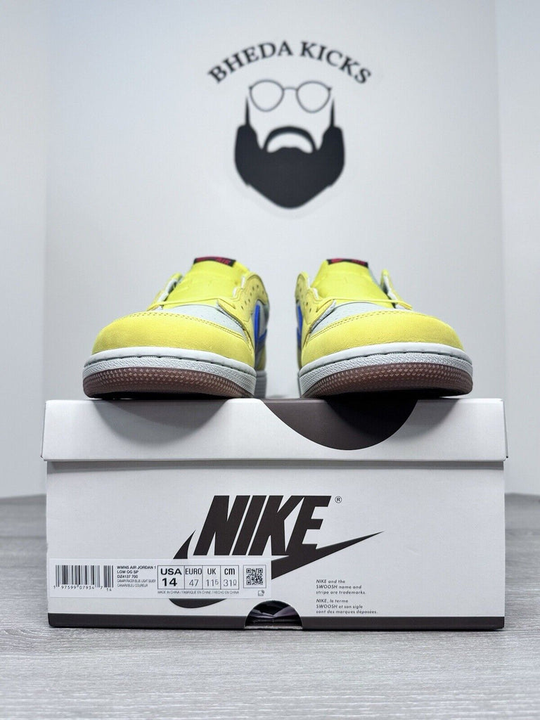 Size 14W / 12.5M - Nike Air Jordan 1 Retro OG SP Low Travis Scott Canary Yellow