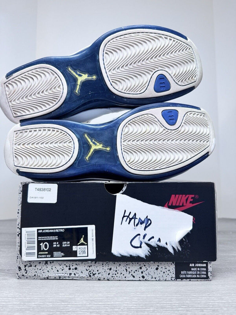 Size 10.5 - Nike Air Jordan 18 OG 'White Sport Royal' Silver 2003 305869-101